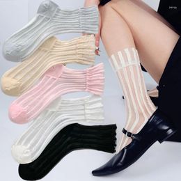 Women Socks Girls Ladies Sock Retro Sheer Mesh Glass Silk Invisible Ultrathin Transparent Crystal Lace Fabulous Elastic Summer Ankle