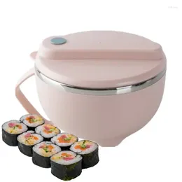 Bowls Soup Mug Lunch Box Stainless Steel Container Ramen Bowl With Lid Oatmeal Pot Portable Holder Noodle Cooker