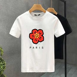 Women's T-Shirt 2023 Luxury Paris Flower For Mens T-shirt Cotton High Quality Creativity Printing Summer Tees Brand Tops Unisex Oversized S-7XL d240507