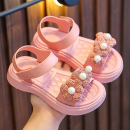 Summer Girls Sandals Kids From 29 Years Princess Shoes Casual School Shoe Outdoor Beach Sandal Childrens Student sneaker 240415