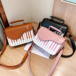 Shoulder Bags 2024 Korean Piano Design Women PU Leather Messenger Bag Handbag Fashion Corssbody Pocket Coin Purse Package