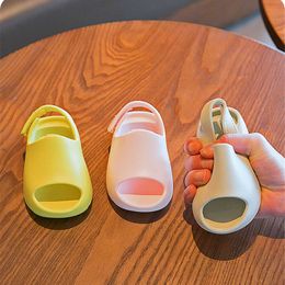 Slipper Kids Slipper Unisex Anti-Slip Solid Colour Walking Shoes Indoor Sandals for Summer Light Pink/Beige/Green/Yellow/Purple
