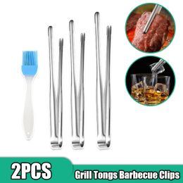 Accessories Grill Tongs Stainless Steel Barbecue Clip Cooking Utensils for Camping BBQ Tongs Baking Brush Kitchen Accessories Camping Tool