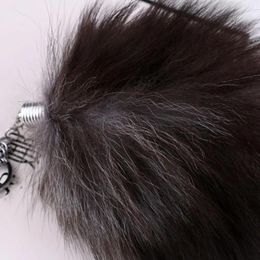 Keychains Pendant Keychain Soft Plush Faux Fur Tail Women's With Stainless Lobster Clip Lightweight Key Organiser