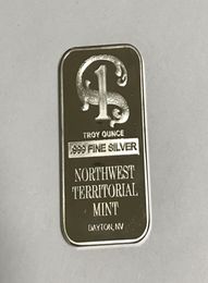 5 pcs Non magnetic Northwest No1 badge brass core Silver plated bar 50 x 28 mm coins vaccumn air package bullion commemorate5806739