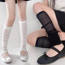 Women Socks Ballet Style Leg Arm Cover Girls Sweet Transparent Stockings Kawaii Sexy Ruffle Long Lolita Boot Cuffs Hosiery