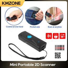 Scanners Wireless Barcode Scanner 1D 2D Handheld Portable Mini Wired USB 2.4G Wireless Bluetooth QR Reader Support Mobile Phone iPad