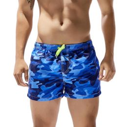 Mens Swimwear Sexy Mens Camouflage Swimsuits Maillot Bain Basic Swimming Beach Long Board Shorts Pocket Boxer Short Homme 10 277f