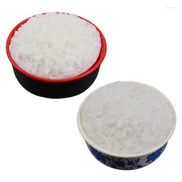 Decorative Flowers Authentic Looking Rice In Bowl Artificial Cooked Enhances Restaurant Decor 270F