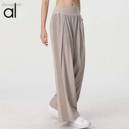 AL Women Jogging Yoga Pocket Fiess Leggings Soft High Waist Hip Lift Elastic Casual Pants Drawstring Legs Sweatpants 1950