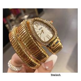 Women's Watch ، بحجم 32 مم من Watch Watch يتبنى شكل ثعبان من النوع المحيط المزدوج مستورد حركة الكوارتز Diamond Bez 794 45168470