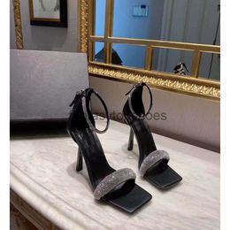 JC Jimmynessity Choo Fashion Designer Latest Highheeled Luxury Sandals Celebrity Feng Shui Diamond Square Head 95cm Gorgeous Banquet Women039s Sho1356240 QEWP