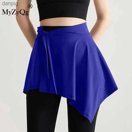Skirts Women Skirt With Waist Bandage Anti-glare Hip-covering Quick Dry Running Athletic Active Dancing Gym Workout Shawl Clothes Y240508