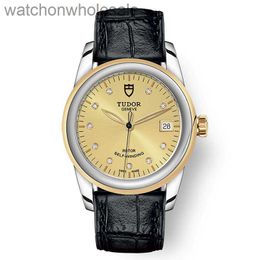 Luxury Tudory Brand Designer Wristwatch Rudder Series Belt Diamond Calendar Automatic Mechanical Mens Watch M55003-0051 with Real 1:1 Logo