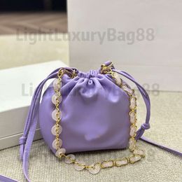 Fashion Women's Classic Mini Drawstring Bucket Bag Leather Crossbody Bag handbag