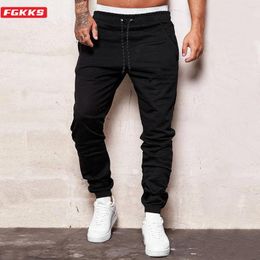 Men's Pants FGKKS 2024 Loose Sport Slim-Fit Trend Straight Running Trouser High-Quality Design Casual Sweatpants Male