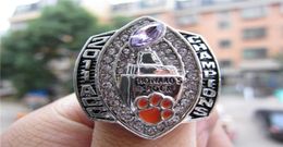 Clemson 2011 Tigers ACC ship Ring with Wooden Display Box Souvenir Men Fan Gift Whole Drop 4513824