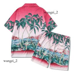 Casa Blanca Designer T Shirt Casa Blanca Man Men's Tracksuits Mens Hawaiian Beach Sets Vacation Shirts Casablanc Shirt Colour Blocking Printed Shorts Set 790