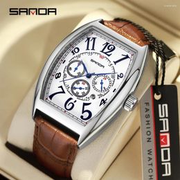 Wristwatches Large Digital Dial Watch Foreign Trade Wine Barrel Outdoor Quartz Simple And Fashionable 7055