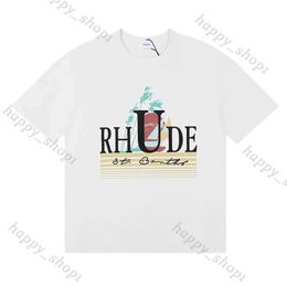 Mens designer t shirt rhude short women mens t shirts rhudes short print streetwear rhudd outdoor shirts short sleeve summer casual loose shirt breathable 412