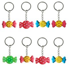 Keychains Lanyards Candy Keychain Keyring For Classroom School Day Birthday Party Supplies Gift Christmas Favours Childrens Suitable Sc Ot4Sr