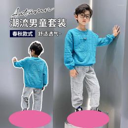 Clothing Sets Children's Set Autumn Long Sleeve Round Neck Cotton Fashion Boys And Girls' 3-8 Year Old Mom's Kids 2024
