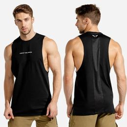 Summer Glagym Mens Quick Drying Breathable Elastic Tshirt Sports Running Basketball Training Short sleeved Tank Top 240430