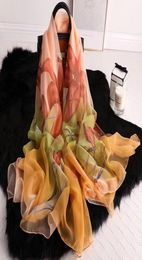 New ladies fashion luxury scarf travel sunscreen shawl flower print beach towel dualuse air conditioning scarf size 190135cm hig2079949