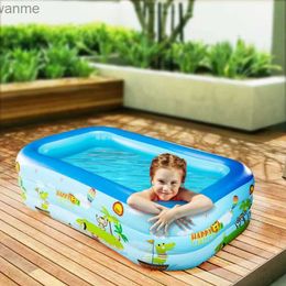 Bathing Tubs Seats Large inflatable outdoor swimming pool family paddle swimming pool PVC inflatable frame detachable summer water park childrens fun bathtub WX