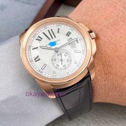 Cartre Luxury Top Designer Automatic Watches for at Rose Gold Automatic Mechanical Mens Watch W7100009 with Original Box
