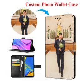 Covers DIY Flip Leather Case for Samsung Galaxy S23 S22 Ultra S21 Plus S20 FE A54 A53 A33 A52 A14 A12 Custom Print Photo Wallet Cover