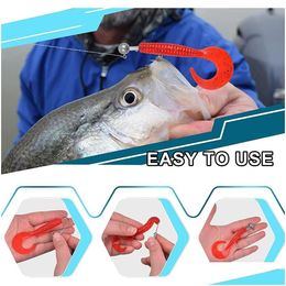 Fishing Hooks Fishhooks 50Pcs/Box Jig Head Kit Round Crank For Soft Worm Lures Bass Trout Freshwater Saltwater Drop Delivery Sports Ou Otzsw