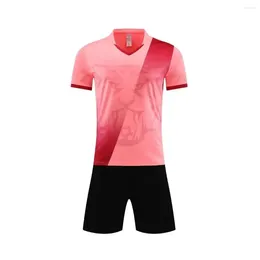 Men's Tracksuits 2024/24 Aldult Outdoor Running Training Wear Shirt Men And Kids Home Away Games Soccer Kits Short Sleeve 7707