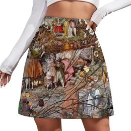 Skirts The Fairy Feller's Master Stroke - Richard Dadd Mini Skirt Modest For Women In Dresses Japanese Style