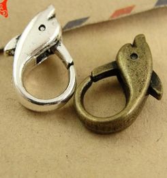 120 pcs lot 18mmx12mm Charm Large Dolphin Lobster Claw Clasp Fitting Link Jewelry Findings Jewelry necklace clasp3705842