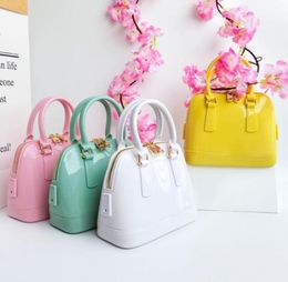 Children handbag Mini shell jelly bag Fashion Girls portable one shoulder Candy Bags kids purse7277767