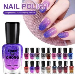 Nail Gel Temperature Color Changing Thermal Polish Fast Drying Water-based Gradient Varnish Manicure Supplies Art Q240507
