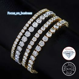 Fine Bracelet 925 Sterling Silver Tennis Chain Diamond 14K Gold Custom Men Jewellery Necklaces Moissanite Cuban Link Chain
