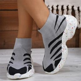 Casual Shoes Women Flats Sneakers Knitting Platform Winter Sport 2024 Trend Walking Running Hiking