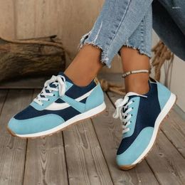 Casual Shoes Women 2024 Trendy Mesh Latform Wedge Sneakers Korean Lace Up Soft Breathable Running Leisure Sports Zapatos Mujer