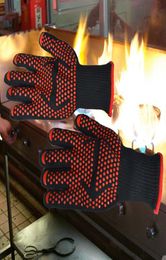 Oven Bakery Microwave Silicone HeatResistant Fireproof Gloves Baking BBQ Grilling Cooking Anti Perm Gloves Extra Forearm Protecti7504534