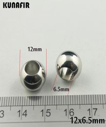 12mm diameter with 65mm hole smooth 316L stainless steel beads bracelet necklace accessories Jewellery DIY parts 100pcs per lot ZSP8177252