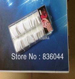 Whole 100pcs White Tips Full Cover False French Finger Acrylic Gel UV Tools Box Package Nail Art Salon Design Manicure237M4731622