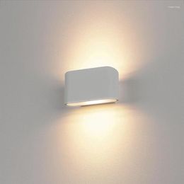 Wall Lamp White Indoor Modern Minimalist Creative Bedside Light Corridor/Living Room Accent Decorative Aluminium Fixture