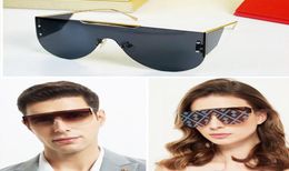 Womens sunglasses F 0093 fashion brand glasses mens rimless lens onepiece classic designer high quality UV400 eye protection desi9704593