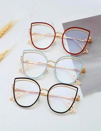 Cateye Sunglasses Frames Double Design Big Eyes Slim Metal Frame With Speical Type Legs Fashion Women Glasses Whole7645931