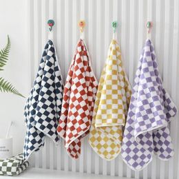Towel Instagram Influencer Minimalist Chessboard Checked Retro Wash Face Strong Water Absorption Non Hair Stained Square