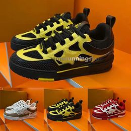 Designer Shoes Men Sneaker Skate Sneakers Calf Trainer Platform Sneakers Rubber Shoe Vintage Trainer Lace-up Skate Shoes 38-45 N1