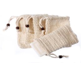 Natural Sisal Soap Bag Exfoliating Soap Saver Pouch Holder Y07121335718