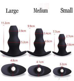 Hollow butt plug anal speculum soft silicone buttplug g spot anus plugs enema anal cleaning sex toys for men and w9490902